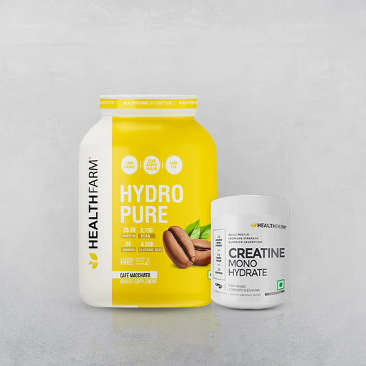 HealthFarm Hydro Pure Hydrolyzed Whey Protein (2kg) + Creatine (100g)