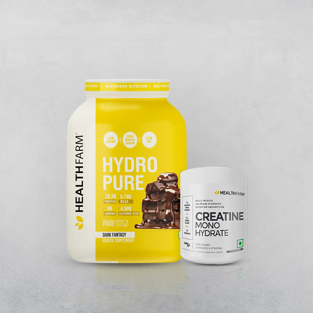 HealthFarm Hydro Pure Hydrolyzed Whey Protein (2kg) + Creatine (100g)