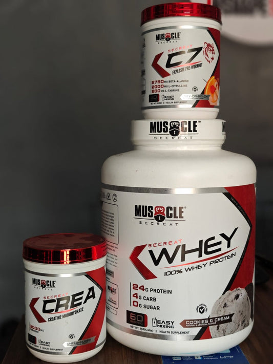 Muscle Secreat Whey (2kg) +Muscle Secreat Pre-workout + Muscle Secreat Creatine