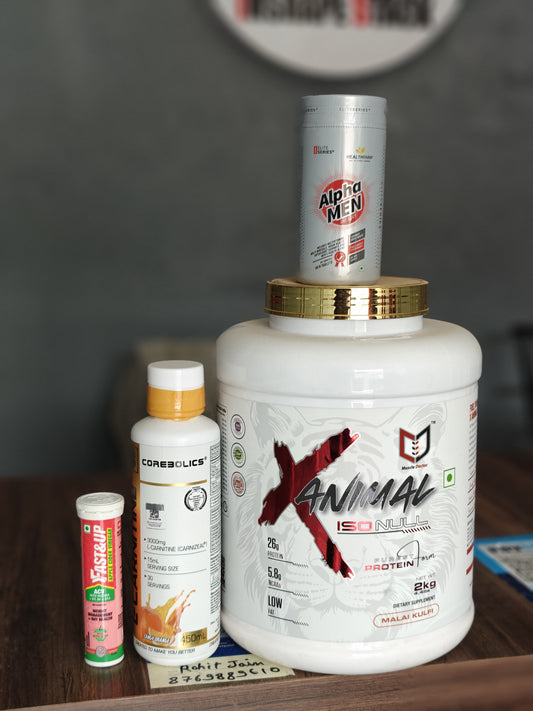 Muscle Doctor XAnimal Iso Null Isolate Whey Protein (2kg) + HF Multivitamin + Corebolics L-Carnitine + Fast&up ACV